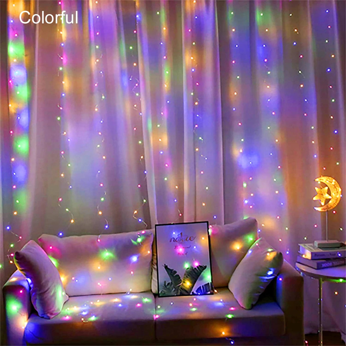 Christmas Lights Curtain Garland Merry Christmas Decorations For Home Christmas Ornaments Xmas Gifts Navidad 2025 New Year Decor