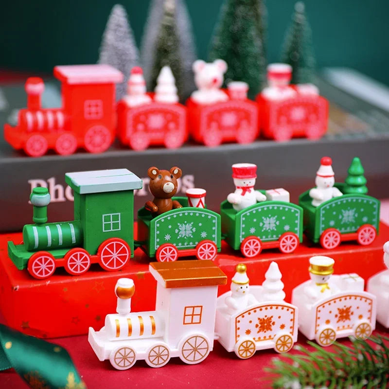 Christmas Cake Decor Ornaments Xmas Train Ornaments Merry Christmas Decor For Home Happy New Year 2023 Kids Favor Gifts