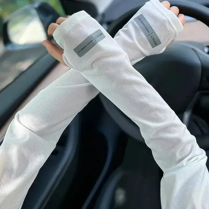 1 Pair Oversized Ice Sleeves For Men, Summer Outdoor Loose Sleeves With UV Protection