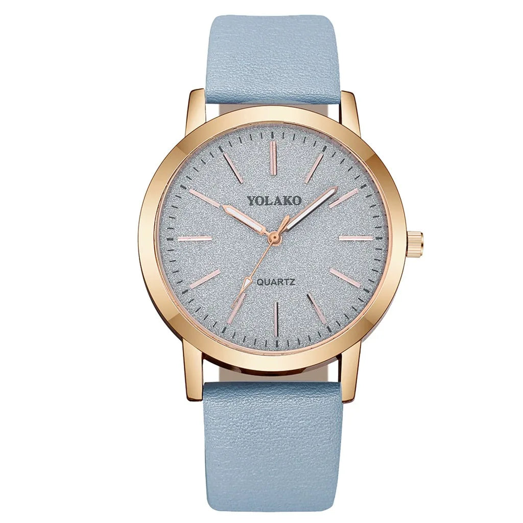 Women'S Fashion Quartz Simple Wristwatch Circular Dial Simple Scale Minimalist Elegant Ladies Watches Ladies Watch Gift