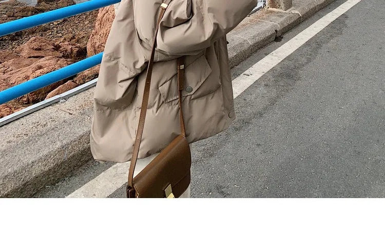 Winter Down Jacket Women Parkas Mid-length Big Fur Collar Hooded Women's Jacket Warmth Jacket Ladies Outwear Jacket for Women