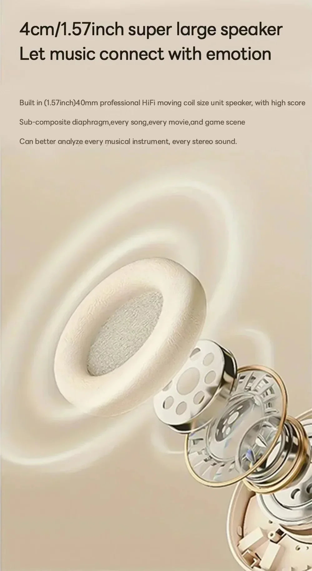 Bluetooth 5.3 Earphone 9D Hifi Bass Wireless Headphones Fold Headset Game Sport Headphone Fone Bluetooth Earbuds Noise Reductio