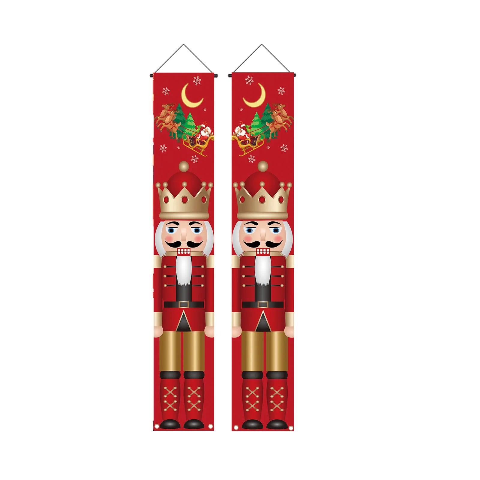 New Christmas Nutcracker King Series Couplets New Year's Party Soldiers Porch Atmosphere Decoration Door Curtains Flag Hangers