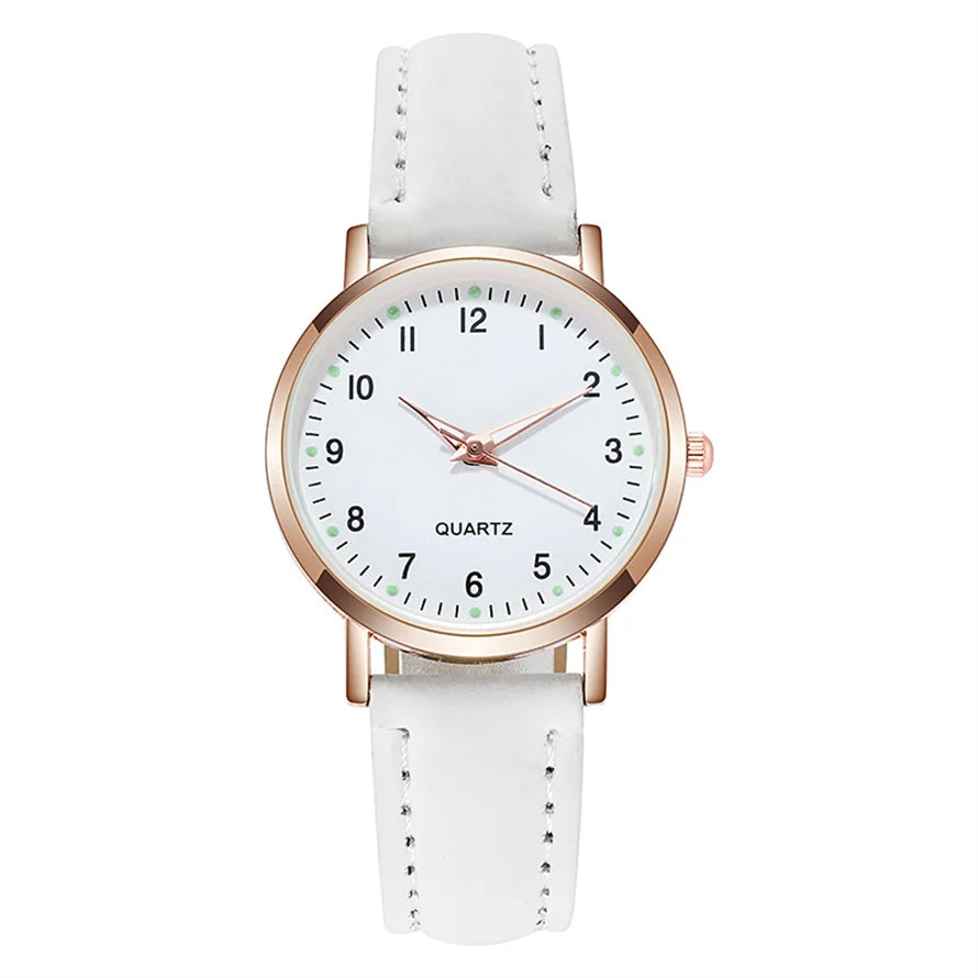 Women Watches  Luminous Leather Bracelet Simple Watch Elegant Fashion Quartz Watch Ladies Wristwatches  Montre Femme Reloj Mujer