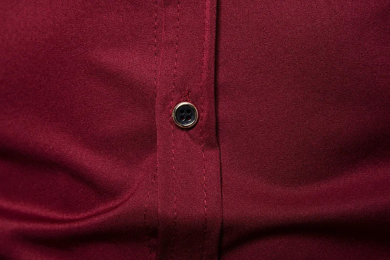 2025 Men's Summer Casual Long Sleeve Shirts Slim Fit Turn Down Collar Shirts Formal Office Business Shirts for Men Tops Big Size