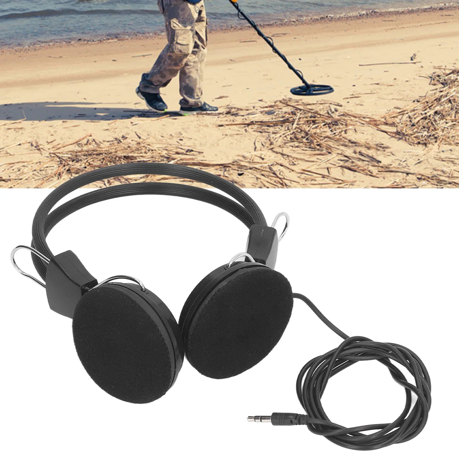Headset Metal Detector Headset Metal Detector Headset 32mm Hi Fi Speaker 3.5mm Interface Earphone for Phone Tablet PC PC Headset