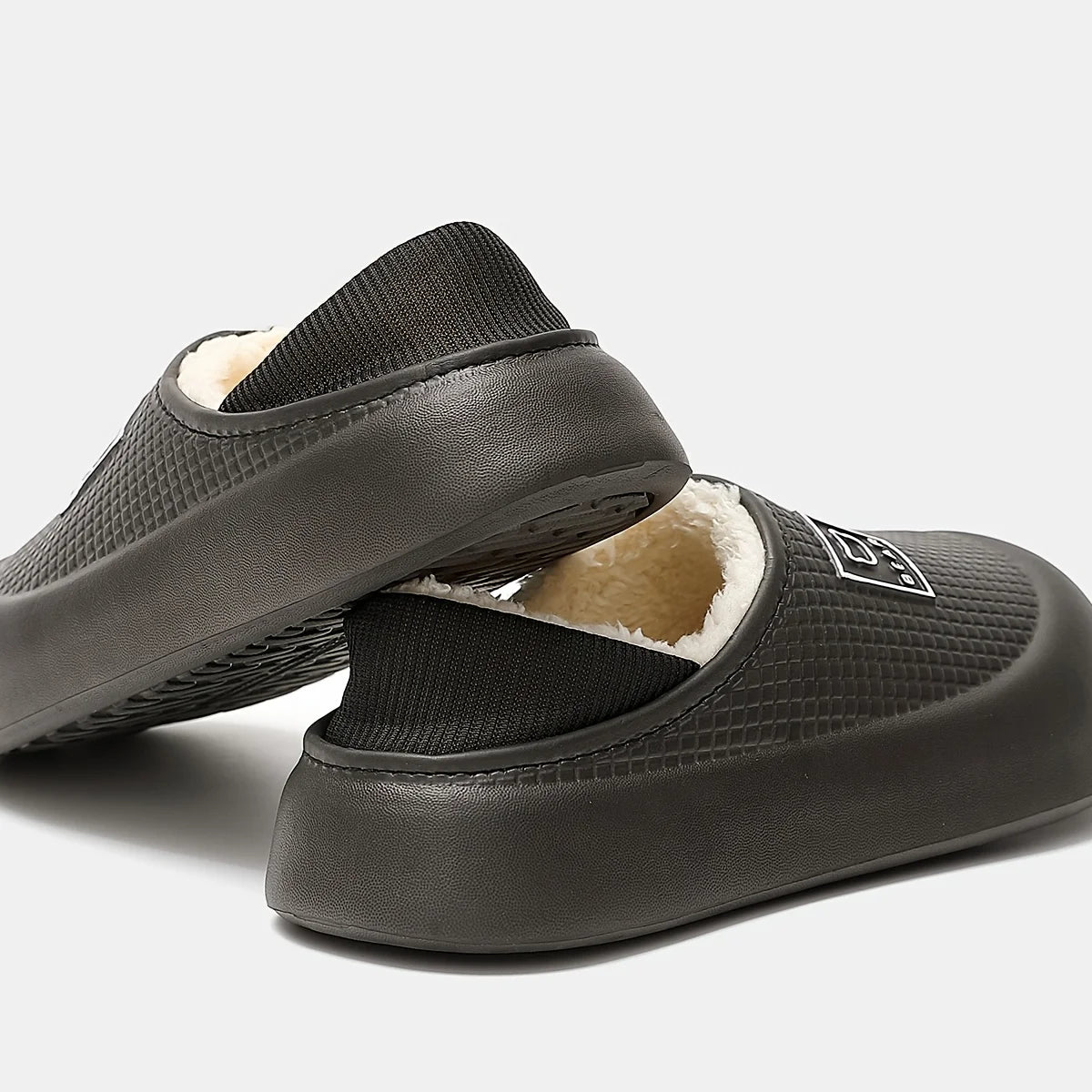 Women's Slippers Winter 2025 New Style Heeled Indoor Home Thick Sole Non-Slip Fleece Lined Warm Slippers for Women