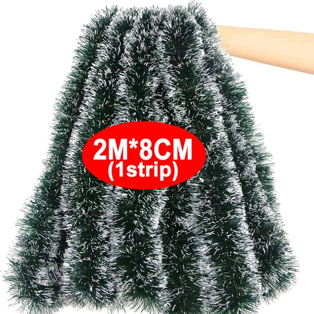 Christmas decorations Green Cane Ribbons Garland DIY Xmas Tree Ornaments Green Cane Ribbon Wreath Hanging Pendent Home Decor2024