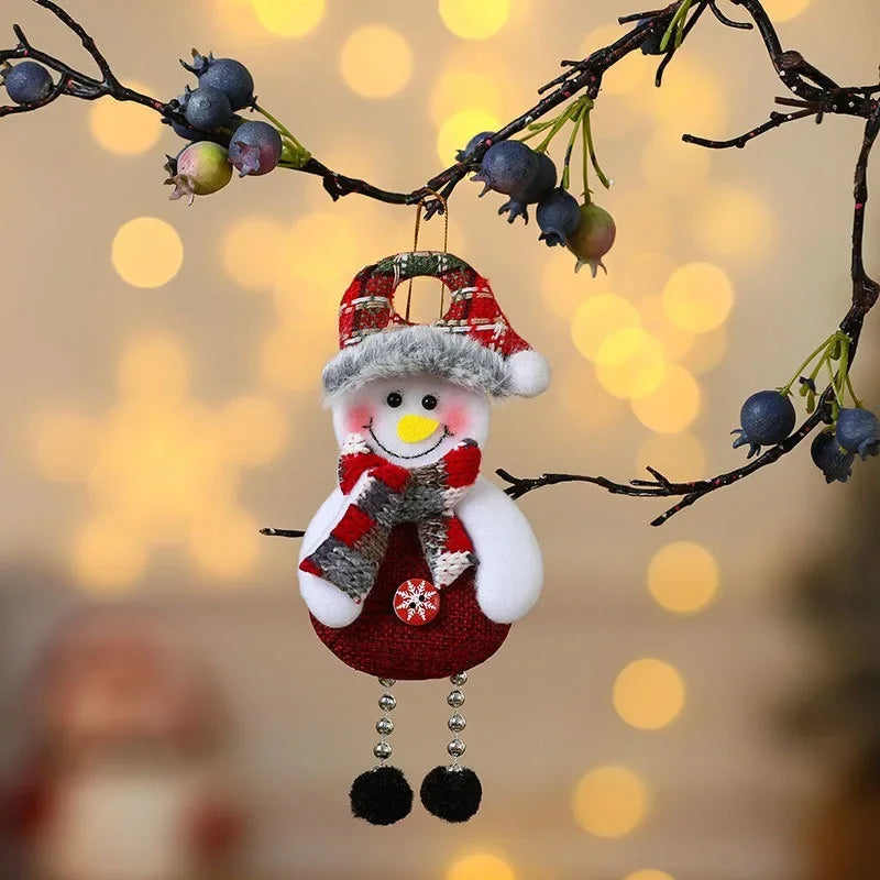 Christmas Hanging Doll Ornaments Cartoon Santa Cluas Snowman Elk Bear Xmas Tree Pendants Noel Natal Merry Christma Decor 2024