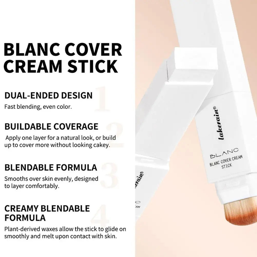 Dual-Ended Brush-On Color-changing Foundation Stick Minimizing Even-Tone Pore Conceals Blemishes Dullness Cosmetics Makeup
