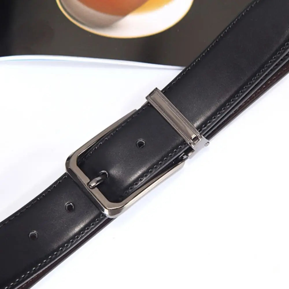 Waist Accessories Double Sided Men Leather Belt Brown Black Retro Designer Belt Fashion Luxury Pin Buckle Belt Mens Accessories