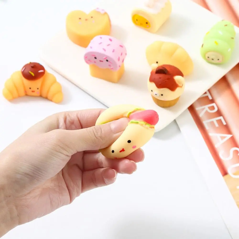 Kawaii Bakery Food Fillers Box Toys Random Reward Pinch Toys Lucky Squeeze Fidget Mystery Toy Children
