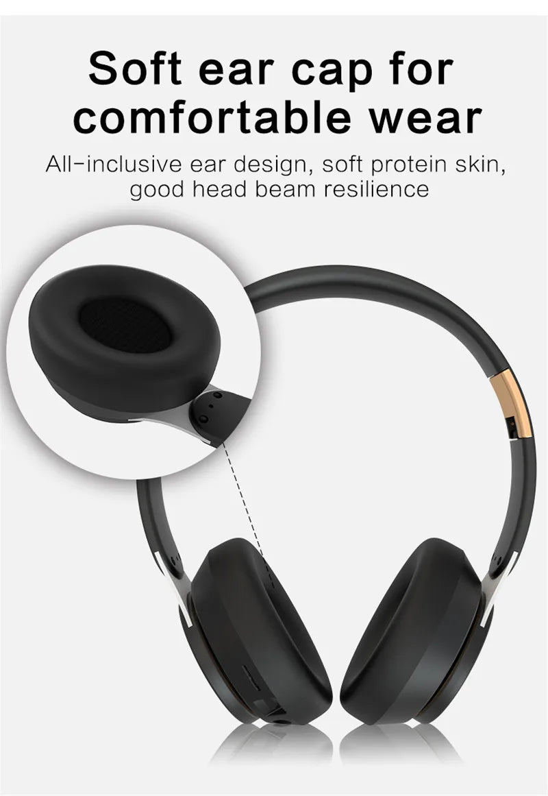 Wireless Headphones Bluetooth 5.0 Headset Foldable Earphones HiFi 9D Bass Stereo Earphone Sport Headset With Microphone