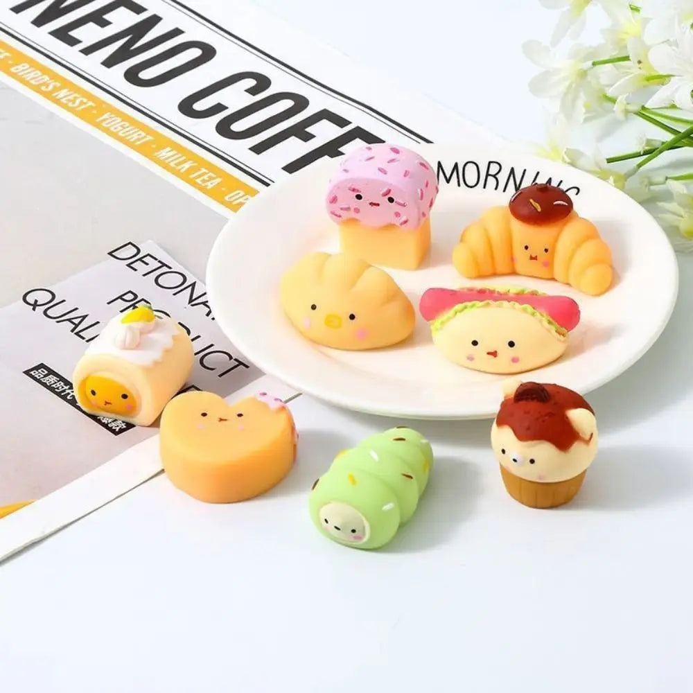 Kawaii Bakery Food Fillers Box Toys Random Reward Pinch Toys Lucky Squeeze Fidget Mystery Toy Children