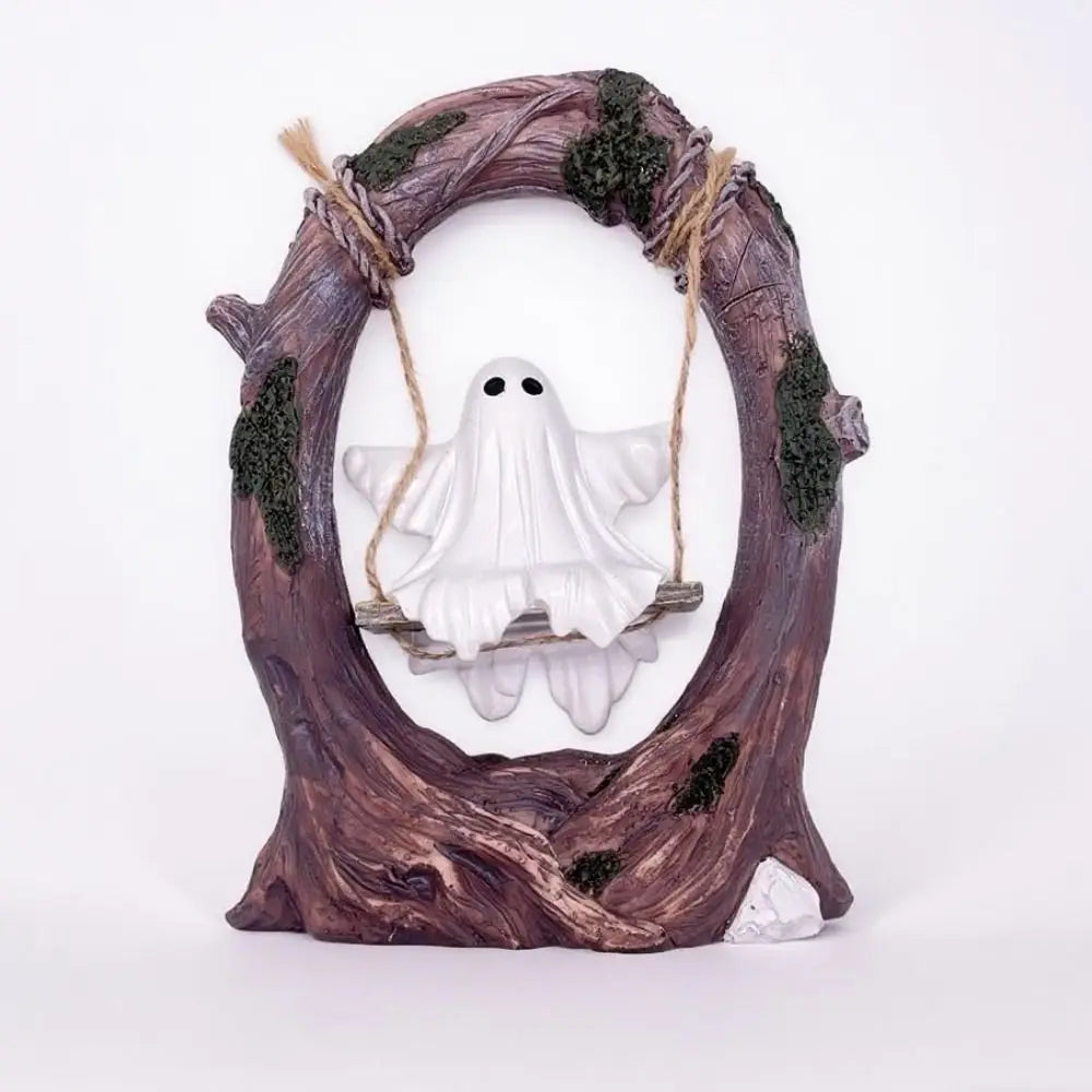 Halloween Themed Halloween Swing Ghost Ornament Model Statue Spooky Ghosts Decor Display Handicraft Ghost Halloween Decoration