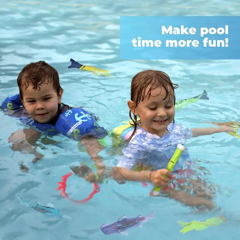 Kids Diving Game Toys Set Cartoon Underwater Diving Toys Diving Game Water Sports Toy Set Swimming Pool Accessories