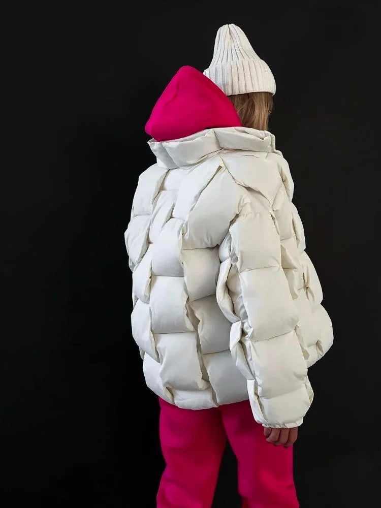 Winter Jackets for Women 2025 Thick Warm Loose Fashion Quilted Jacket Female Interchange High Street Green Baggy Puffer Coat