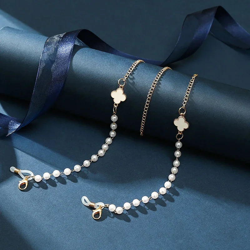 Fashion Glasses Beaded Glasses Chain For Women Summer Daisy Flower Beads Hangs Mask Strap Handmade Necklace Sunglasses Lanyard