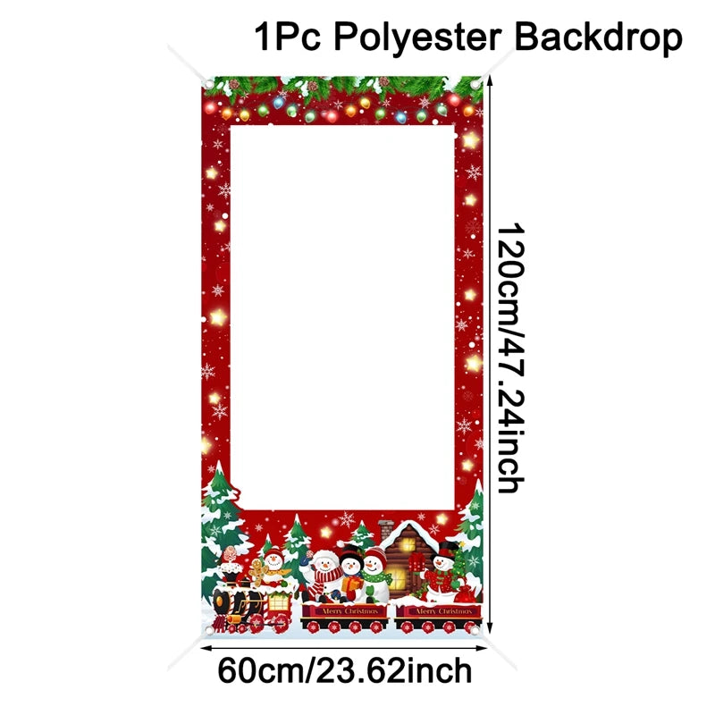 Christmas Photo Frame 2025 Merry Christmas Decorations for Home Navidad Cristmas Party Supplies Ornament Xmas Gift New Year 2026