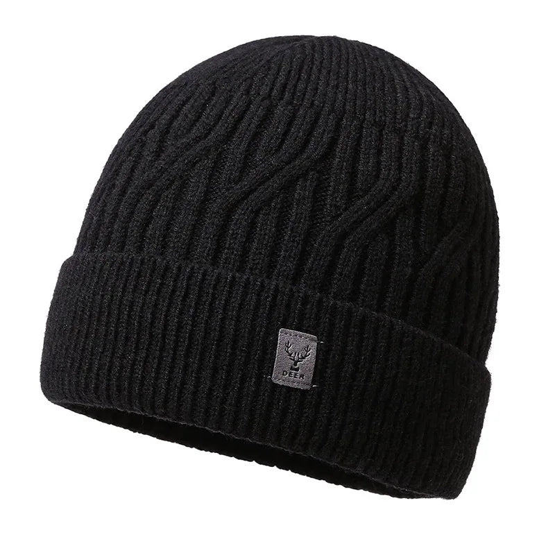 Winter Beanie for Men Women, Fleece Lined Beanie Soft Warm Knit Hat Ski Stocking Cuffed Cap