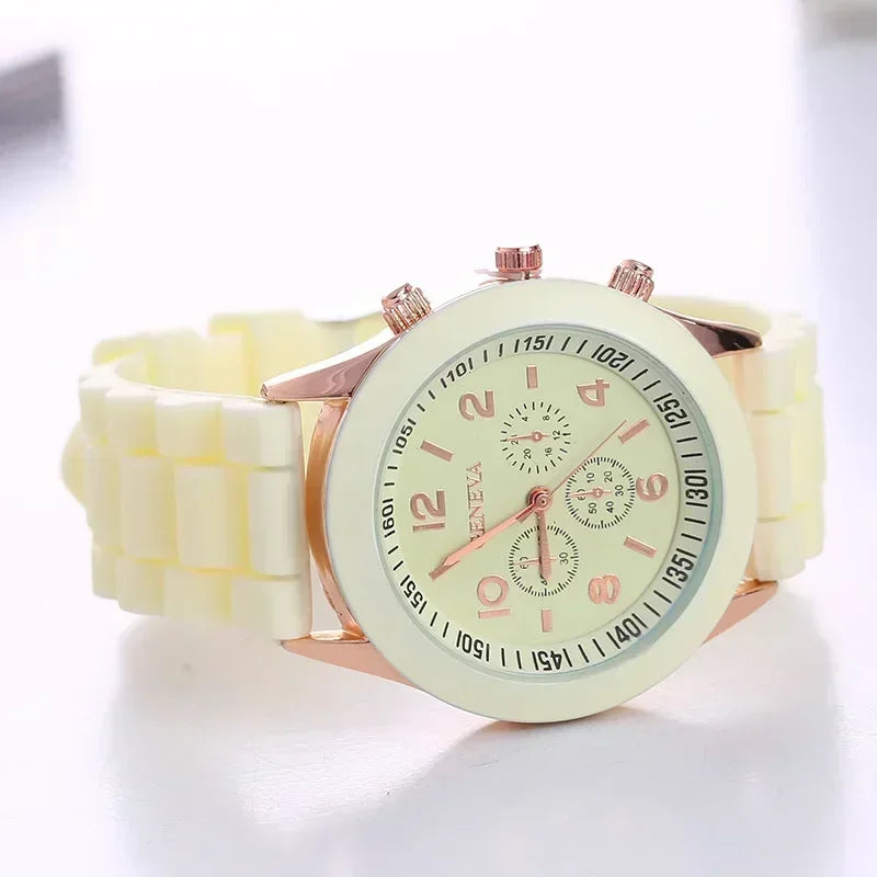 Women Watches 2024 New Fashion Luxury Brand Women Watch Silicone Strap Quartz Wrist Watch for Female Relogio Feminino Zegarki