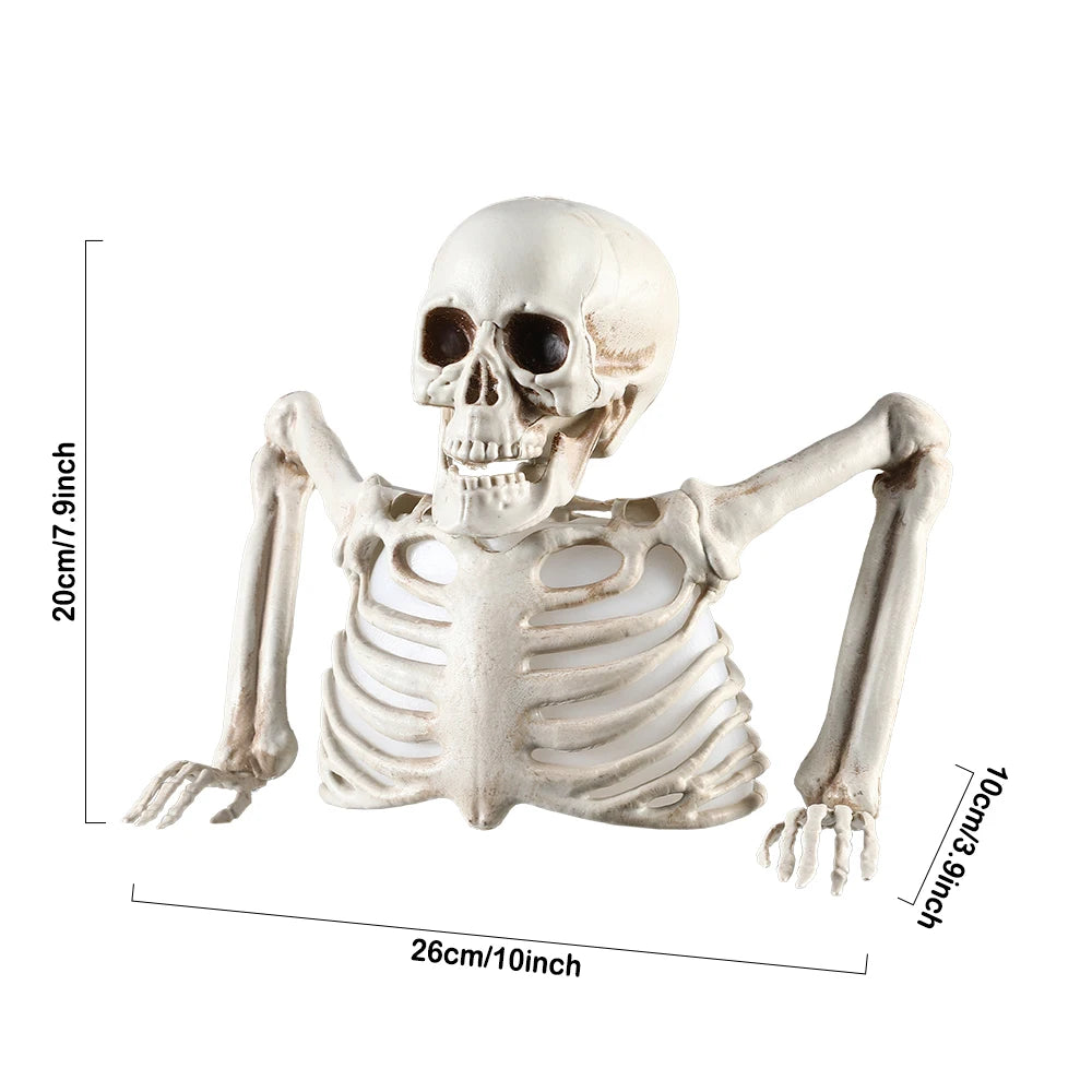 Halloween Decorations Glowing Skull Skeleton Human Head Haunted House Outdoor Yard Horror Props Holiday Scarry Home Supplies