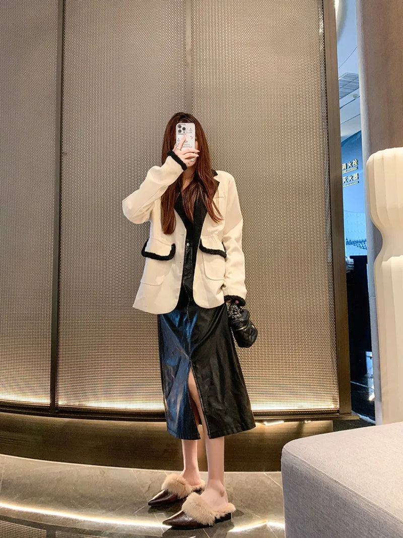 2025 New Shoes for Women House Slippers Platform Fur Flip Flops Slides Loafers Cover Toe Low Plush New Flat Basic Женская Обувь