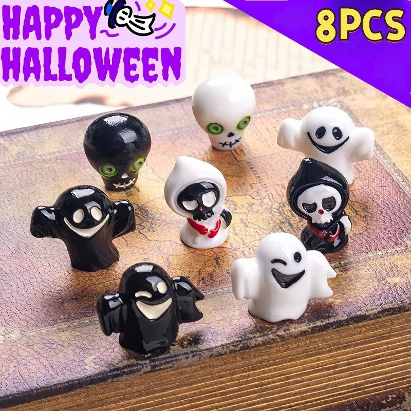 Halloween Ghost Skeleton Small Ornament Desktop Decoration Mini Crafts Miniatures Home Room Tablektop Decoration Figurines