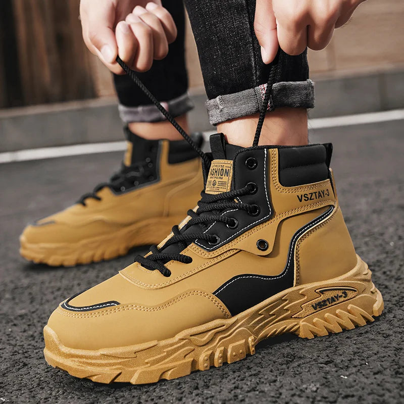 2025 New Autumn Winter Shoes for Men Outdoor Non-slip Wear-resistant Short Boots Fashion Comfort Casual Men's Shoes Botas Hombre