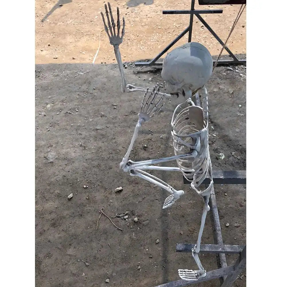 Halloween Human Skeleton Hanging Props Home Evil Party Decoration Horror Scary Movable Big Skull Decorations