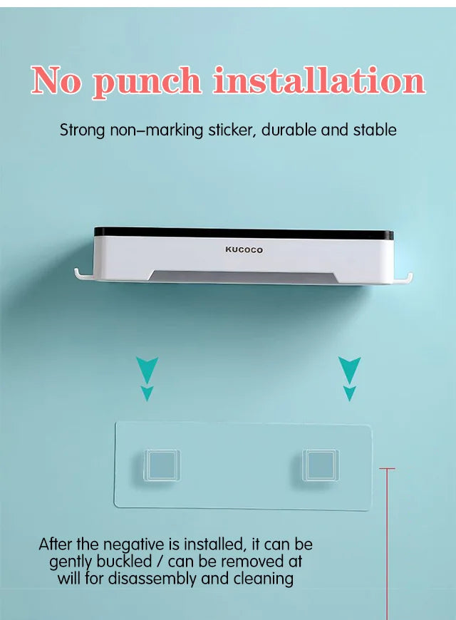 Kitchen Knife Holder Wall Mounted Multifunctional Knife Holder Home Cutlery Wall Mounted Storage Rack Kitchen Cutlery Organizer