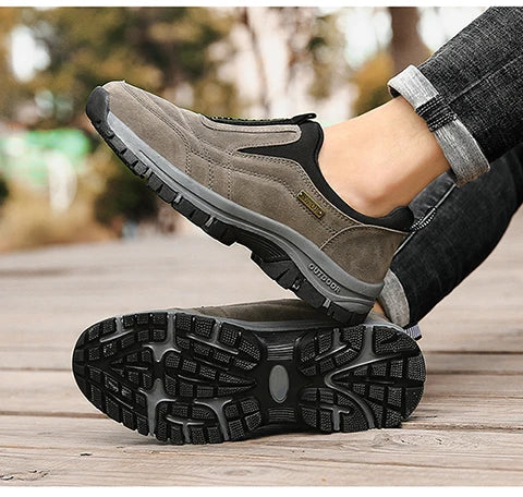 Men's non-slip casual sports shoes wear-resistant hiking shoes Outdoor 2025 fashion comfortable flat walking shoes for men