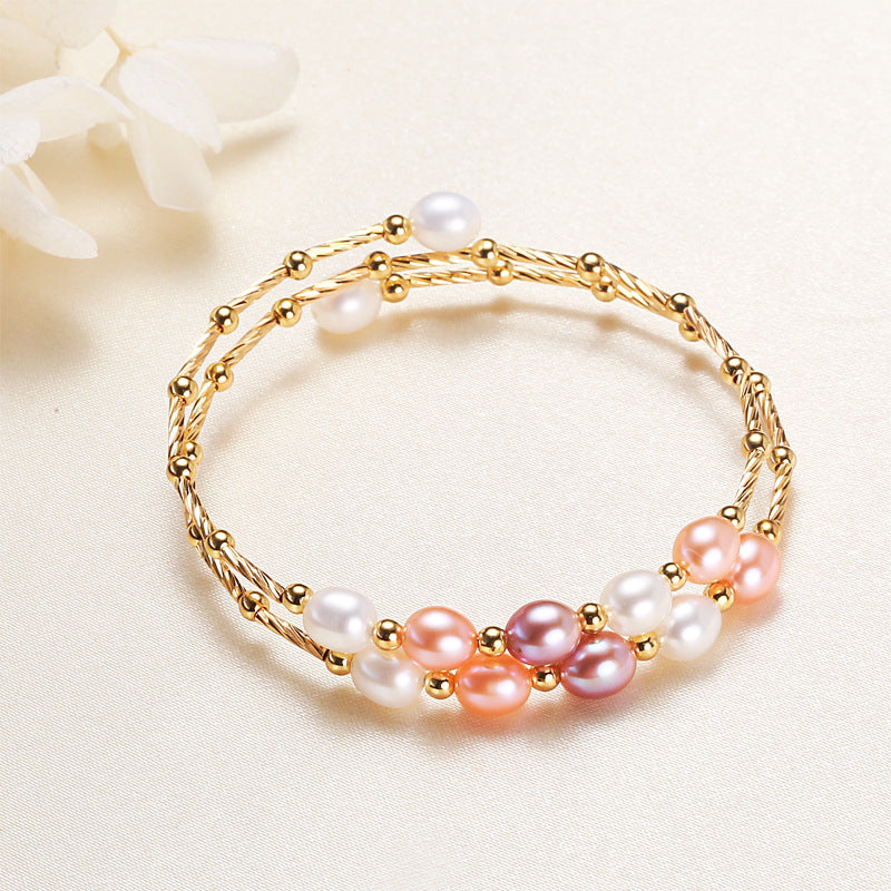 Accessories wholesale ethnic style bracelet Baroque freshwater pearl bracelet female