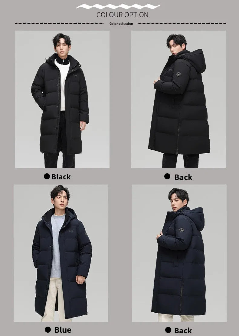 Canada Fashion Winter Jackets for Man Down Parka Coat Man White Goose Down Jacket Hooded Warm Thick Long Puffer Jacket HXY252