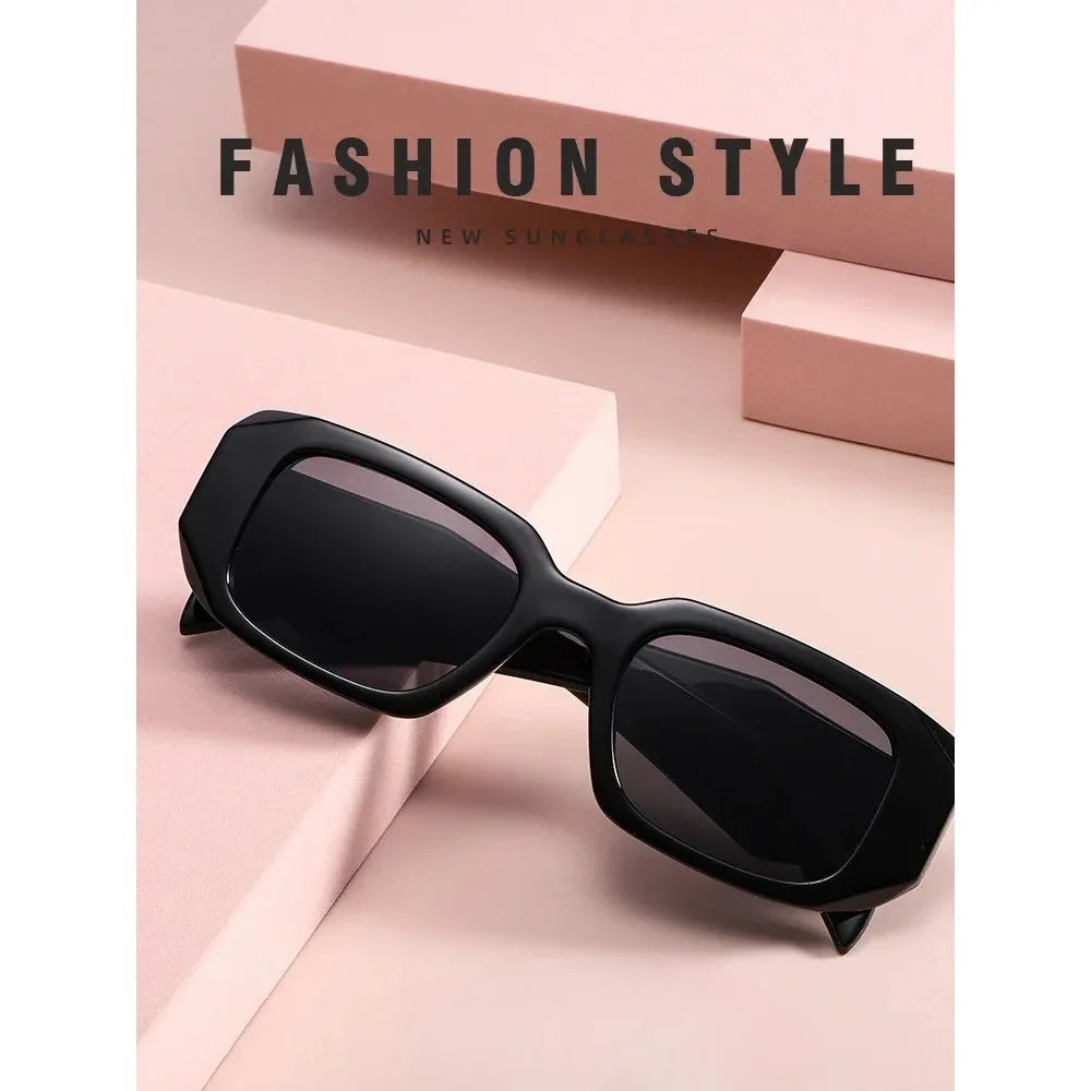 Men's and women's sunglasses, fashionable sunglasses, multi-layer lenses, square frames, sunshades, women's glasses