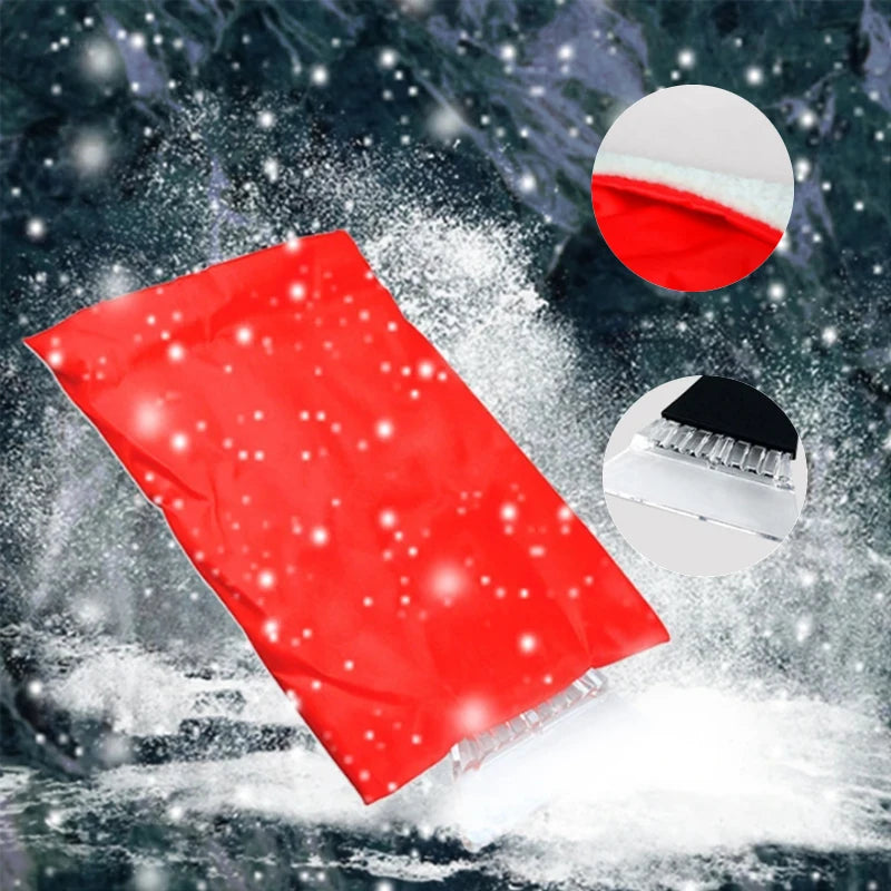 Winter Car Defrosting Warm Gloves De-icing Snow Shovel Plus Gloves Thickened Padded Icebreaker Universal Car Accessories