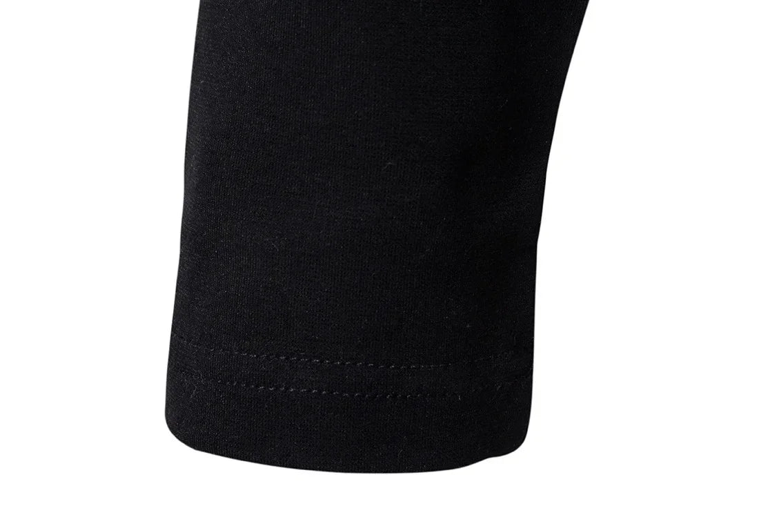 Fashion Jackets for Men Spring New Stand Up Neck Slim Fit Knitted Shirt Panel Leather Knitted Shirt for Men