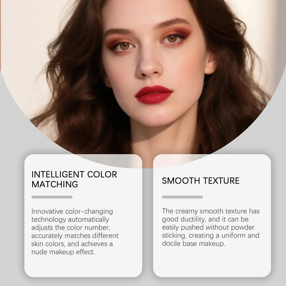 2-in-1 Color Changing Foundation Make-up Stick Double-head Concealer Stick With Brush Brightening Matt Light Foundation Makeup