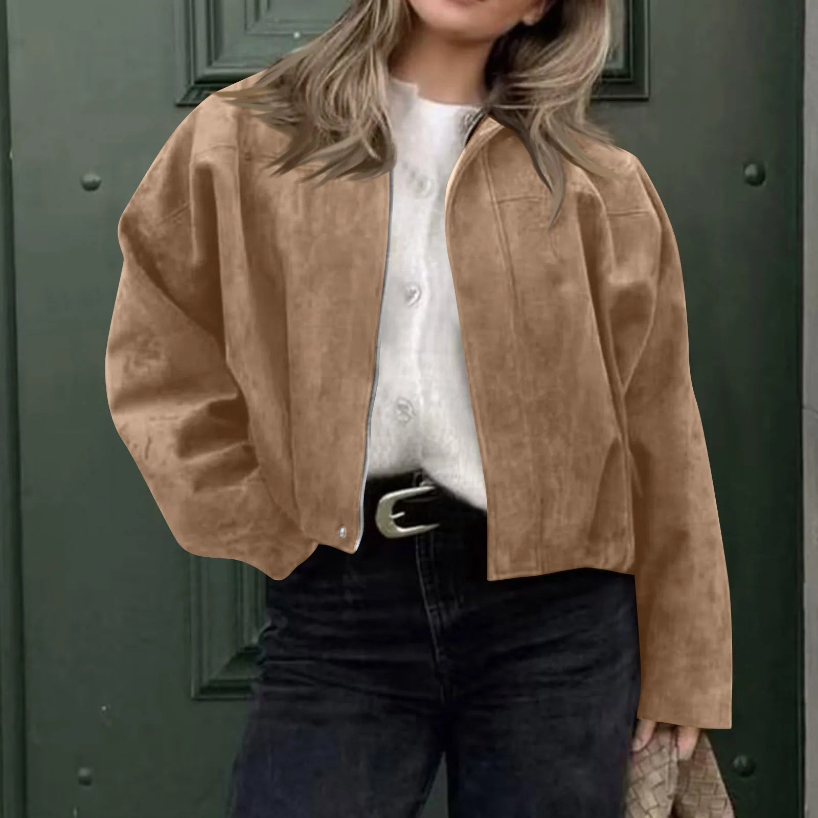 Women's Jackets Coat Fashion Turn-down Collar Long Sleeve Loose Coats Vintage Female Outerwear Chic Street Youth Jackets Tops