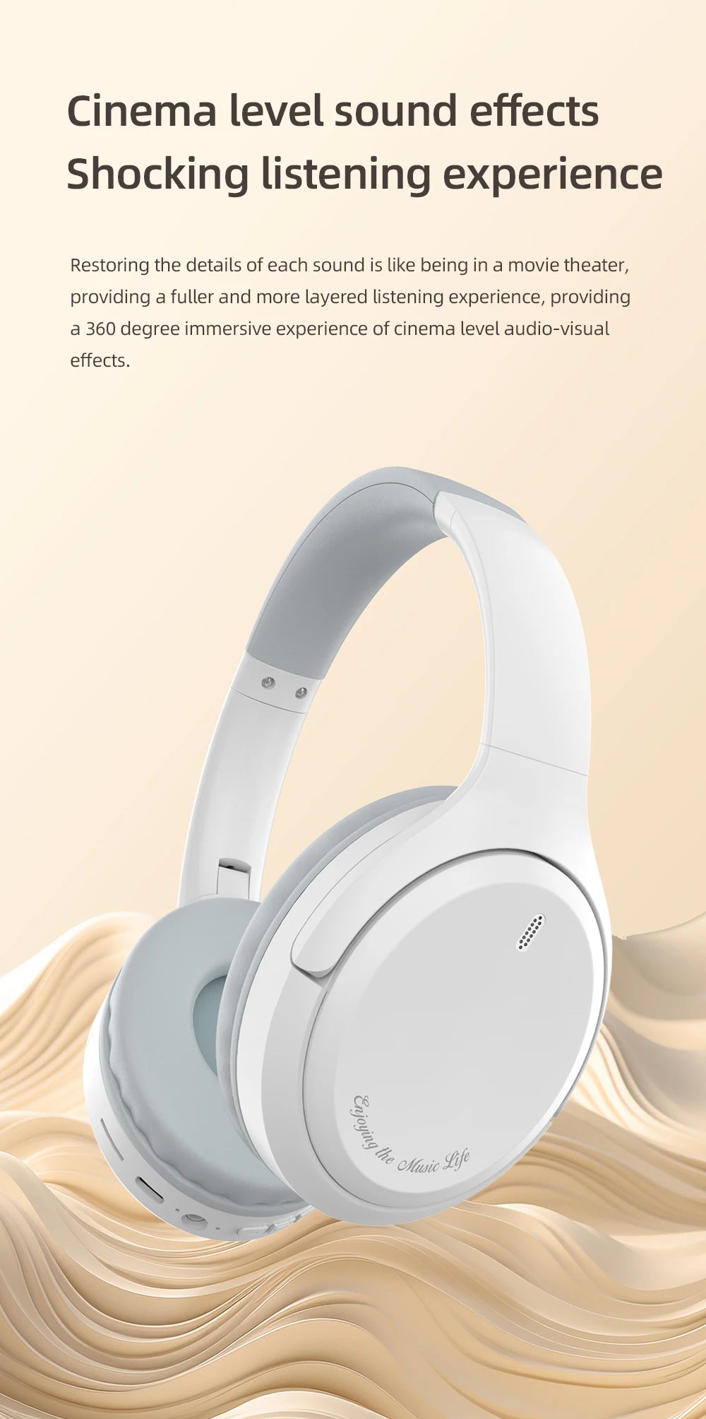 Headset Over-Ear Hood Wireless Bluetooth Earphones 5.3 Gaming Sports Earphone bluetooth Music Headphone High Fidelity Foldable