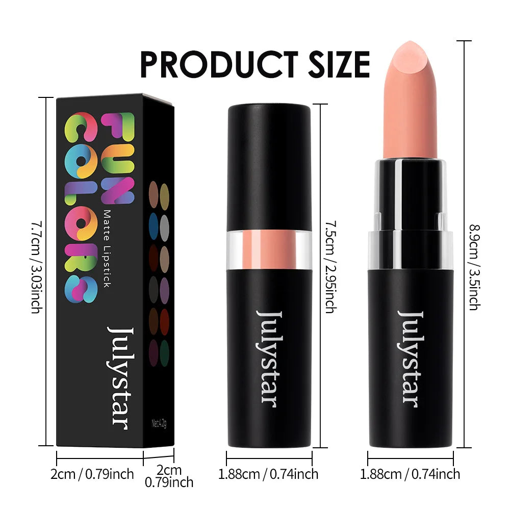 12 Color Halloween Makeup Kit, Face Body Paint & Matte Lipstick, Cruelty Free Lip Palette for Halloween Party Cosplay Costume