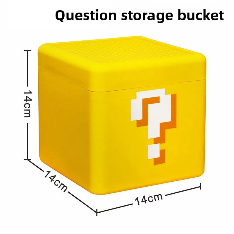 Kid Gifts TNT Storage Box Magnetic Building Block Desktop Toys Snack Block Storage Bucket Plastic Organizer Dust-proof Container