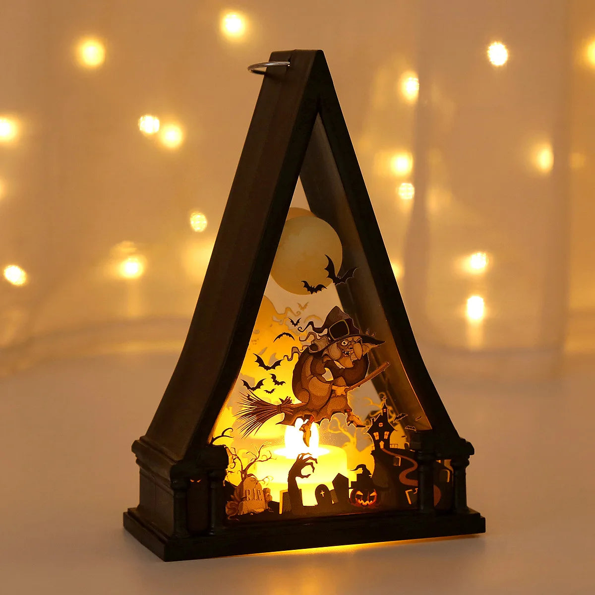 Halloween decorations desktop ornaments retro led lantern pendant nightlight atmosphere lights layout props. home accessories