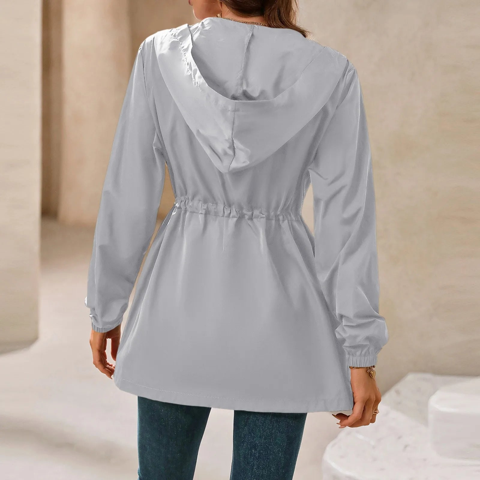 Women'S Jacket Tourism Outdoor Hiking Waterproof Rain Poncho Raincoat Hooded Rain Coat High-Quality Jackets Hiking Clothes