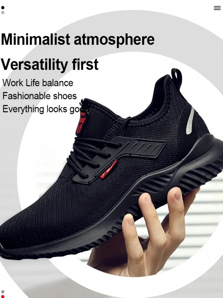 Men's Steel Safety Work Shoes Durable and Stylish Protective Steel Boots for Heavy Duty Comfortable Construction Factory