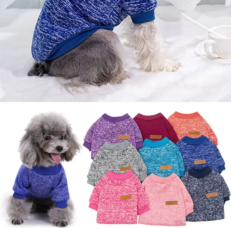 Pet Accessories Winter Dog Clothes for Small Dogs Warm Dogs Coat Pullover Clothing SweatshirtsCasual Dog Cat Clothing Pet Access