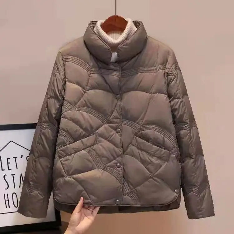 Women Jacket 2025 New Autumn Winter Parkas Female Light Thin Down Cotton Coat Femme Casual Short Warm Basic Outerwear Ladies Top