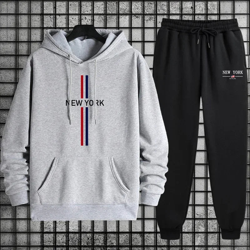 Mens Tracksuit Casual Printing Sweatshirts Outdoors Sports Jogging Mens Clothing Single Piece Hoodies Pants Hot Sales Streetwear