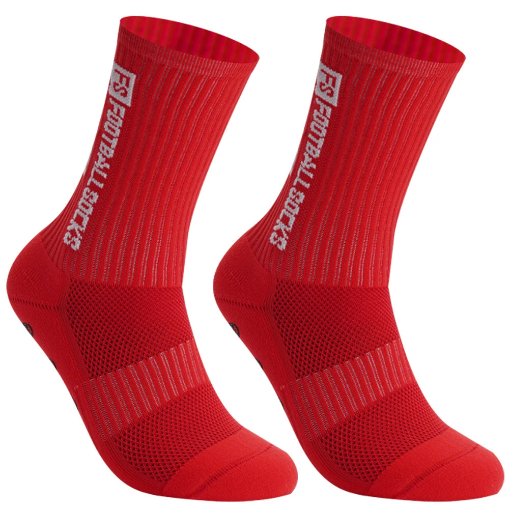 Men Women Sports FS Football Socks Silicone Non-Slip Grip Soccer Socks calcetas antideslizantes de futbol