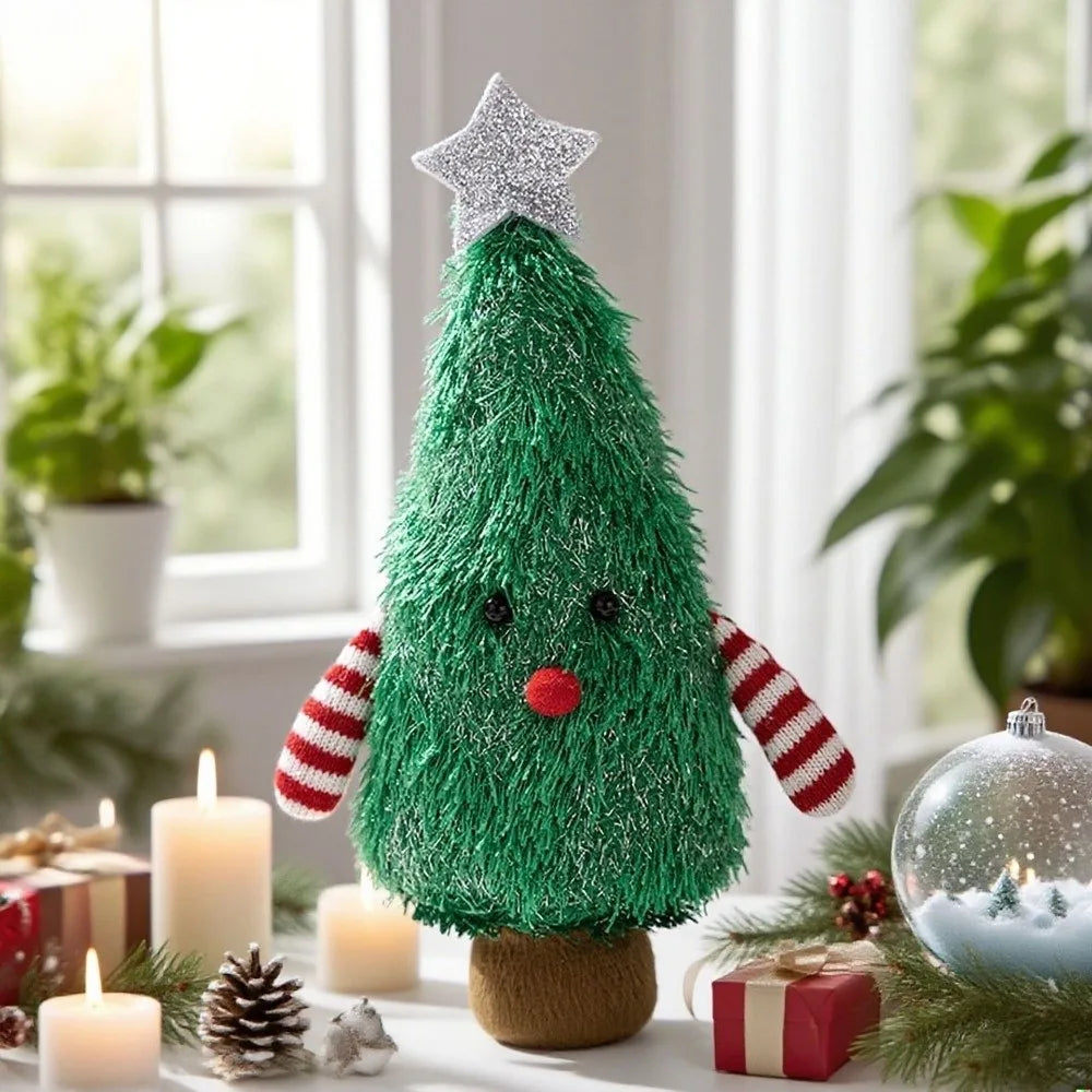 Home Decor Handmade Christmas Tree Decoration Soft Decorative Xmas Desktop Ornament Creative Cartoon Christmas Doll Kids Gift